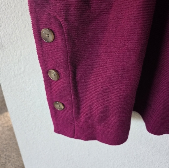 St John Bay Sweater Women 2X Plus Red Side Buttons Knit Long Sleeve N… - Picture 4 of 15